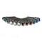 WE Games Chrome Metal Cribbage Pegs with Swarovski Austrian Crystals - Set of 12 - Red, Clear, Green, and Blue Crystals